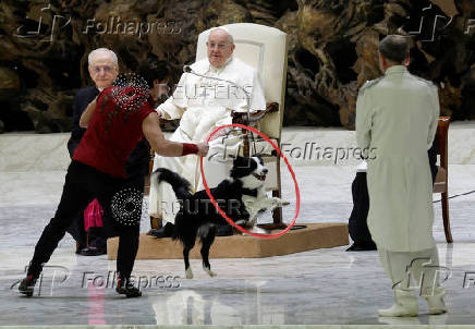 Pope Francis holds the weekly general audience