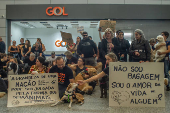 CAO JOCA / PROTESTO / GOLDEN / MANIFESTACAO / AEROPORTO SALGADO FILHO