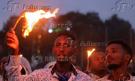 Meskel festival celebration, in Addis Ababa