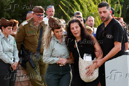 Funeral of Israeli soldier First Sergent Ido Broyer, in Nes Ziona