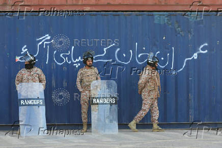 Aftermath of an anti-government rally by supporters of former Pakistani PM Khan's party PTI, in Islamabad