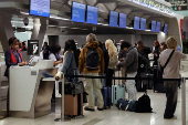 The day before Thanksgiving travel at LaGuardia Airport in the Queens borough of New York City