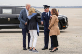 U.S. President Biden boards Air Force One at Joint Base Andrews