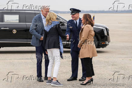 U.S. President Biden boards Air Force One at Joint Base Andrews