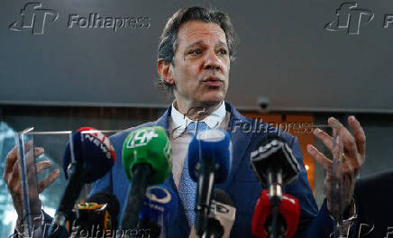 O ministro Fernando Haddad no lanamento do Plano Safra, no Palcio do Planalto 