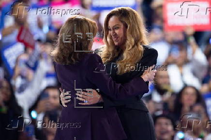 Democratic presidential candidate US Vice President Kamala Harris campaigns in Houston, Texas