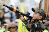 Rally in Sanaa in support of Palestinians and Lebanon's Hezbollah