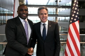 US Secretary of State Blinken meets British Foreign Secretary Lammy in Brussels