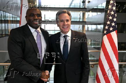 US Secretary of State Blinken meets British Foreign Secretary Lammy in Brussels