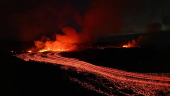 Volcano eruption near Grindavik