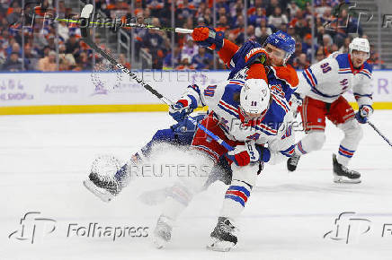 NHL: New York Rangers at Edmonton Oilers