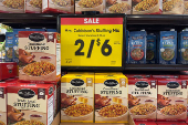 Thanksgiving groceries shown for sale in California supermarkets