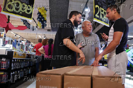 People shop ahead of Black Friday in Brazil