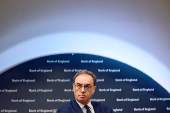 Governor of the Bank of England Bailey attends the biannual Financial Stability Report press conference, in London