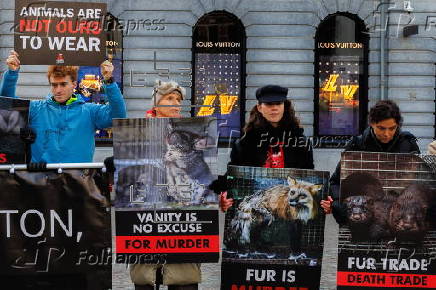 Anti-fur protest in Antwerp