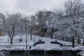 Neve  avista acumulada em Jersey City nos Estados Unidos