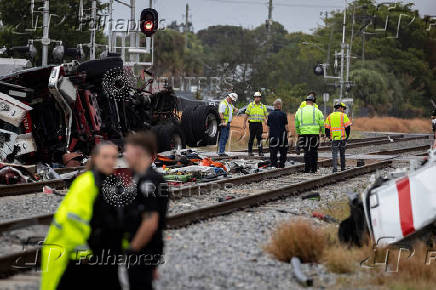 Brightline passenger train collides with fire truck on railtracks in Delray Beach