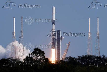 A SpaceX Falcon 9 rocket lifts off from the Cape Canaveral Space Force Station