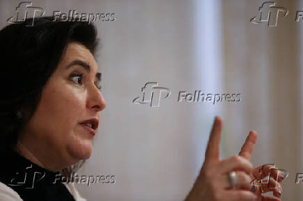 Simone Tebet (MDB-MS), presidente da CCJ, durante entrevista  Folha