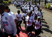 Liberians parade to mark World Book & Copyright Day in Monrovia
