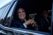 FILE PHOTO: Former New York Mayor Rudy Giuliani departs defamation lawsuit at the District Courthouse in Washington