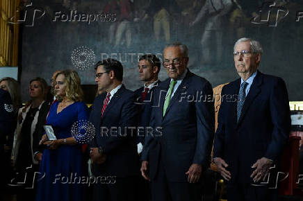 U.S. House Speaker Johnson and Congressional leaders host a Congressional Gold Medal Ceremony for Kabul fallen servicemembers