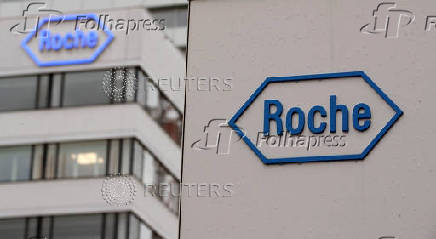 FILE PHOTO: Logo of Swiss drugmaker Roche is seen at its headquarters in Basel