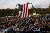 Democratic presidential nominee and U.S. Vice President Kamala Harris campaigns in Pennsylvania