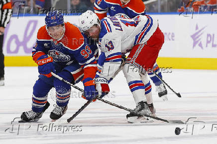 NHL: New York Rangers at Edmonton Oilers