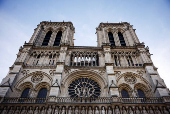 French President Macron visits Notre-Dame de Paris cathedral one week before its reopening