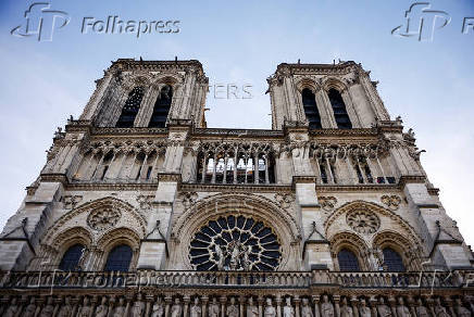 French President Macron visits Notre-Dame de Paris cathedral one week before its reopening