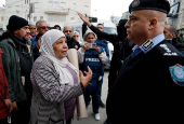 Palestinians demonstrate against Jenin camp shooting between security forces and militants, in Jenin