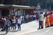 FILE PHOTO: Colombians displaced by attacks of ELN rebels, in Cucuta