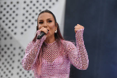 A cantora Ivete Sangalo abrindo o Palco Mundo, no Rock in Rio 2024