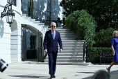 U.S. President Biden departs the White House in Washington