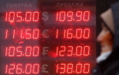 Russian ruble continues to fall against the Euro and US dollar