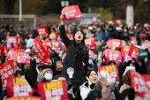 Protesters take part in a rally calling for the impeachment of South Korean President Yeol, in Seoul