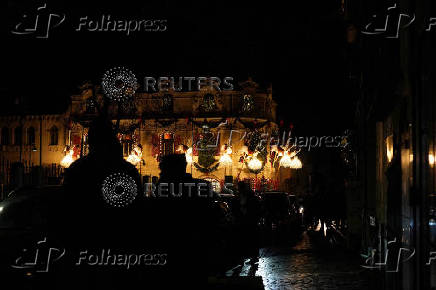 Christmas decorations in Bucharest