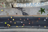 Venezuelans participate in the 9th CAF Caracas Marathon 2025, in Caracas