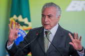 O Presidente Michel Temer, durante Cerimonia de 1 ano da Lei de Responsabilidade das Estatais, no Palcio do Planalto, em Brasilia