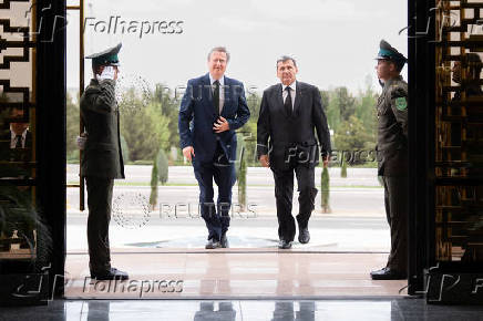 Britain's Foreign Secretary David Cameron visits Turkmenistan