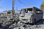 Damage following Israeli airstrikes near ancient ruins of Baalbek, Lebanon