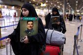 Displaced Lebanese, who had fled to Iraq, prepare to head back home after a ceasefire between Israel and Hezbollah took effect, in Najaf