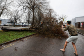 Storm Darragh hits Britain