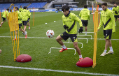 Entrenamiento de la Real Sociedad previo al encuentro frente al Dinamo de Kiev