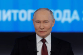 Russia's President Putin holds the annual press conference in Moscow