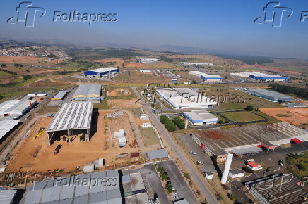 Vista area da cidade de Taubat, SP,