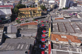 Vista de drone da Catedral de Santo Amaro