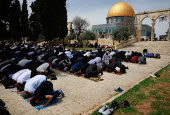 Friday prayers of Ramadan at Jerusalem's Al-Aqsa compound