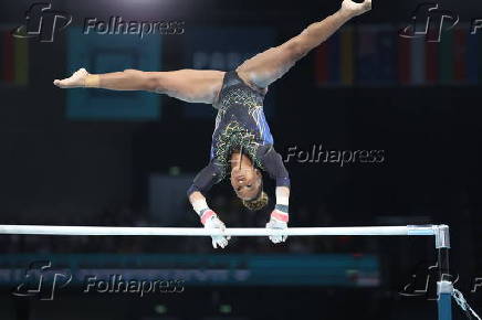 Rebeca Andrade no qualificatrio da ginstica artstica em Paris